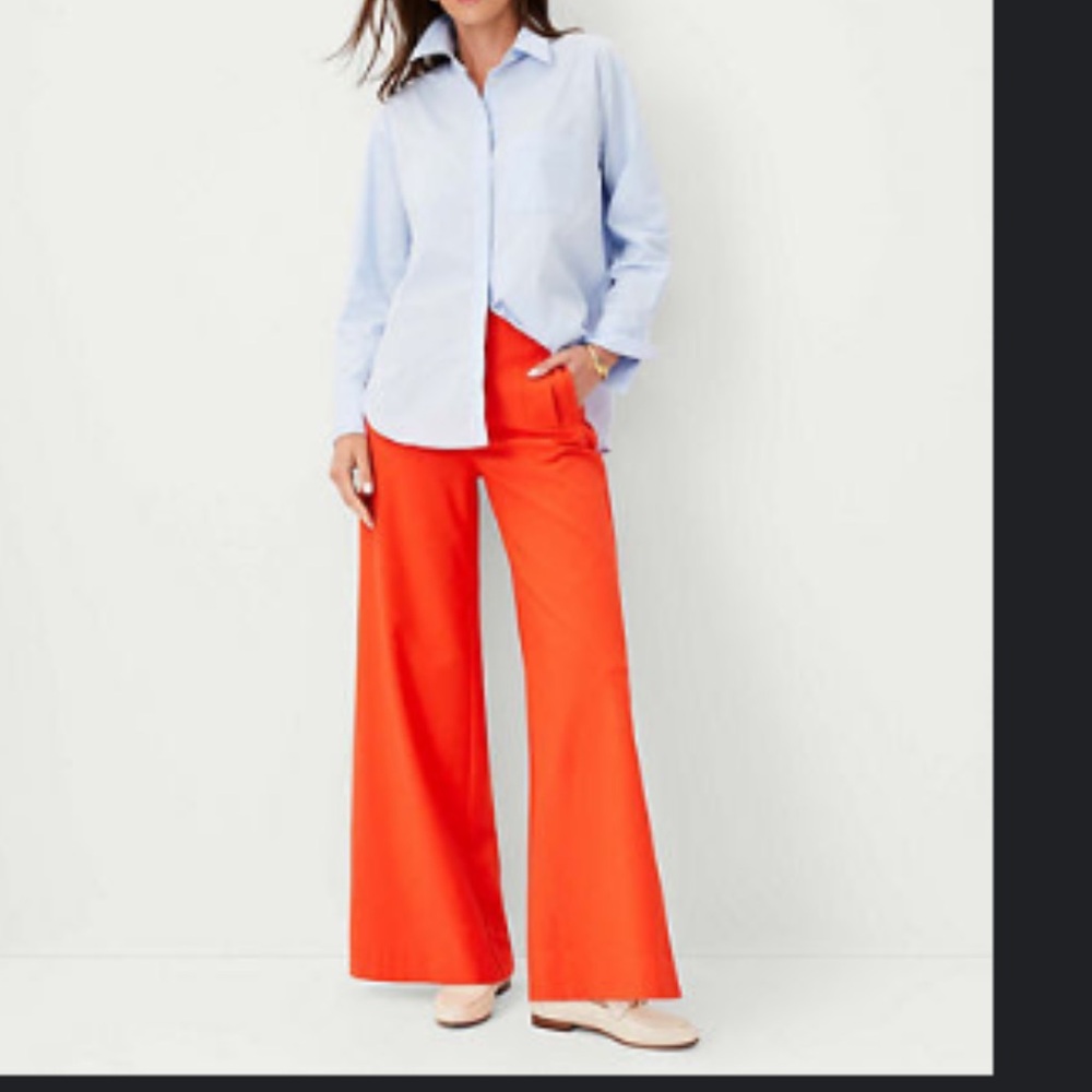 Ann Taylor The Sailor Palazzo Pant In Twill